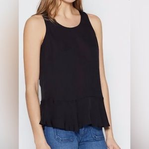 New! joie micha caviar silk blouse S